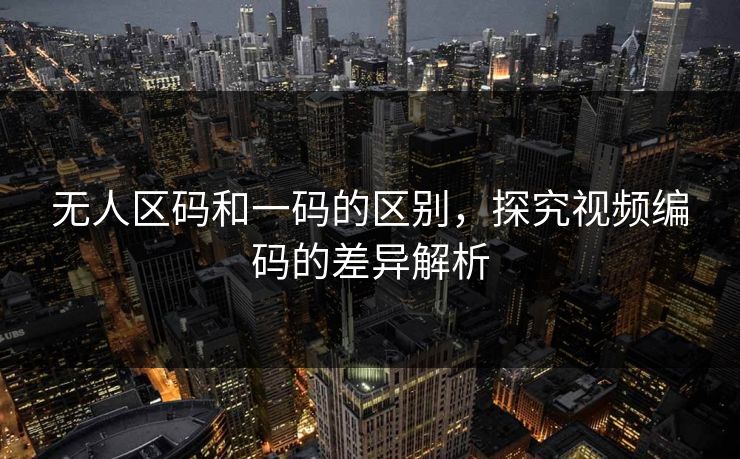 无人区码和一码的区别，探究视频编码的差异解析