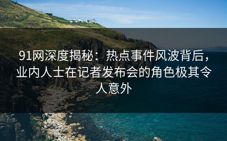 91网深度揭秘：热点事件风波背后，业内人士在记者发布会的角色极其令人意外