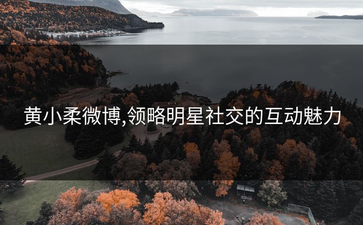 黄小柔微博,领略明星社交的互动魅力